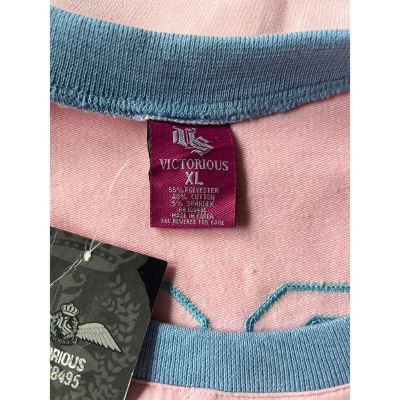 NWT Victorious Women's Y2K Jersey style‎ Pink "Los Angeles" dress size XL - Picture 11 of 11